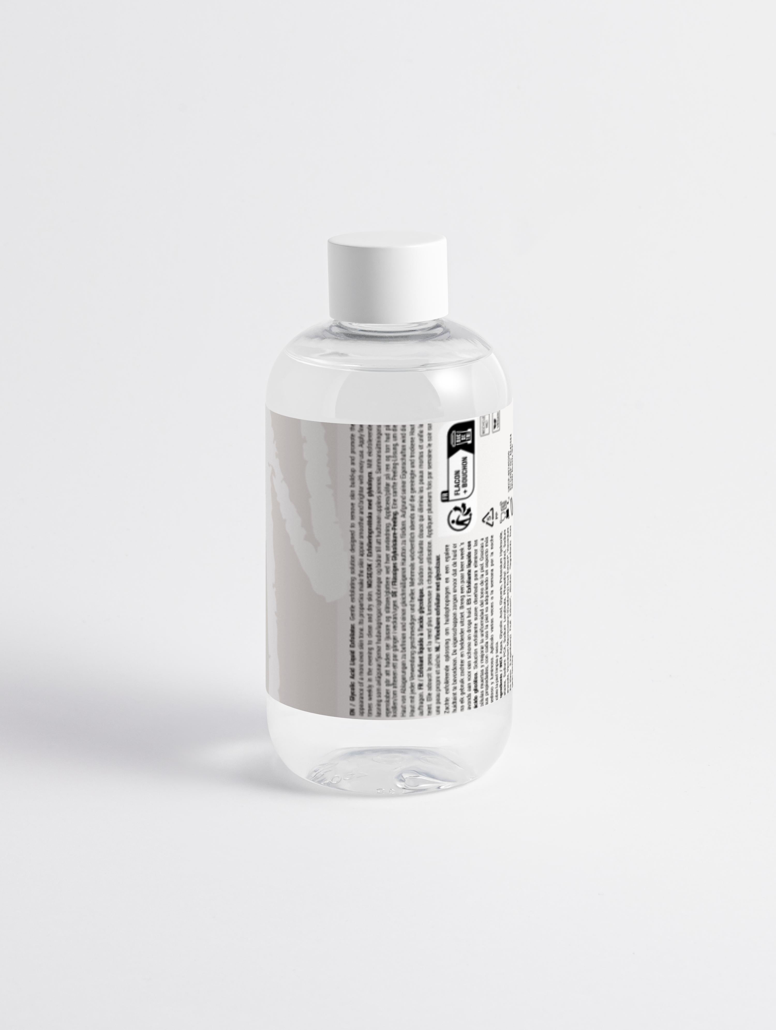 Rückseite Elevè Blom Toner. Weißer Hintergrund. 